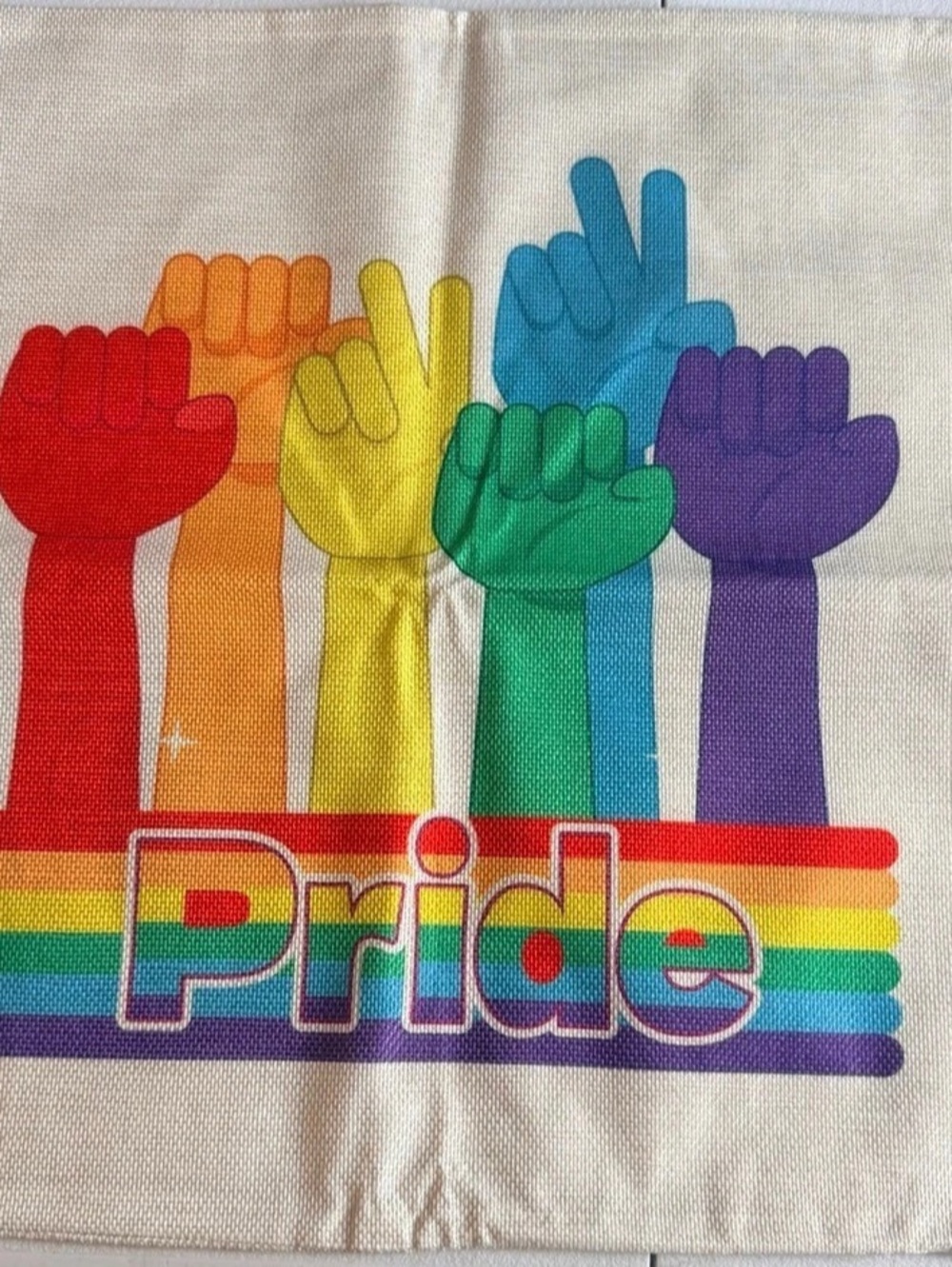 Rainbow Pride Square Accent 17x17 Pillow Set